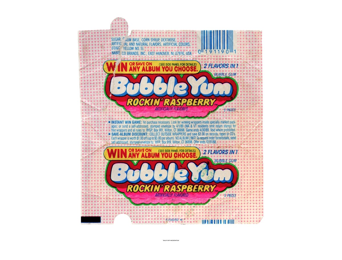 Bubble Yum Rockin' Raspberry - 50 cm x 40 cm www.bg27.com.br